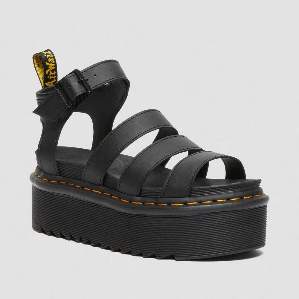 Dr. Martens platform sandals. Blaire Quad